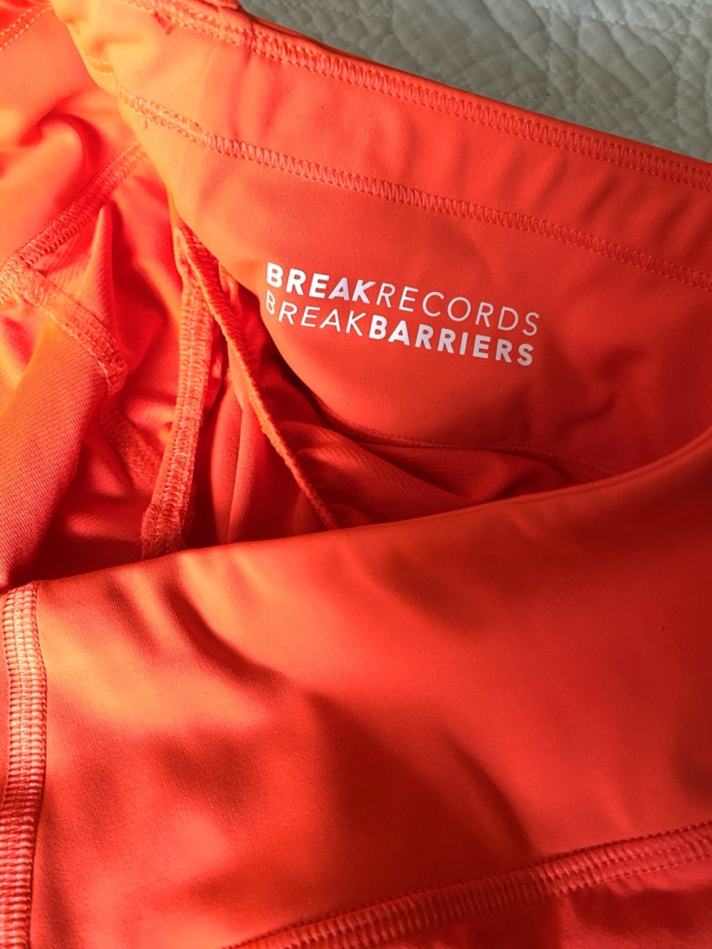 Athleta x Allyson Felix Bright Orange Legend Run With It Shorts Size M - Picture 8 of 14